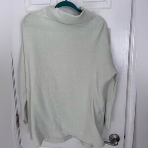 Free People Chic Very Pale Green Women's Oversized Turtleneck Sweater, Size XS